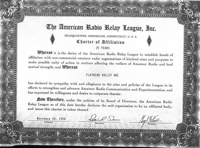 25 year arrl charter